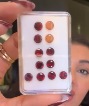 12.24crt Garnet 6mm Round Faceted (12 Pcs Box) GR6RDCT