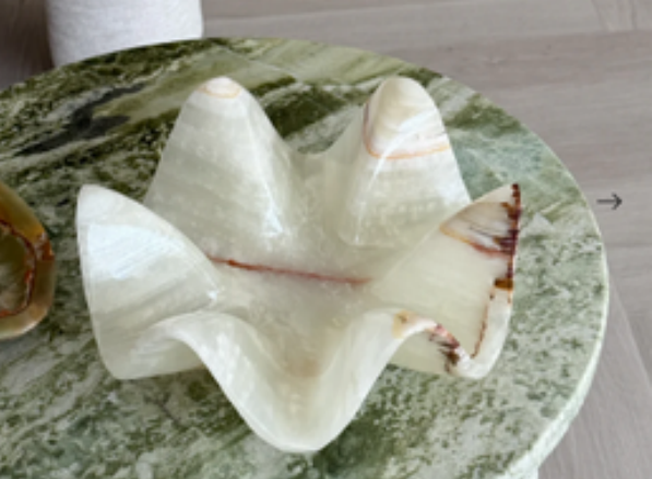 Lucianna White Onyx Bowl
