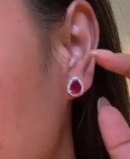 Pear-Shaped Ruby Stud HKDXB0909