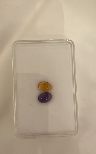 crt Citrine With African Amethyst 6X8 Oval Cabs 1 BOX ( Pcs Box) BKK1065