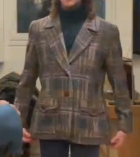 YVES SAINT LAURENT colorful plaid safari style jacket AGC3941