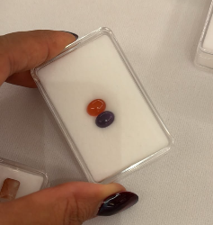 crt Carnelian With African Amethyst 6X8 Oval Cabs 1 BOX ( Pcs Box) BKK1068