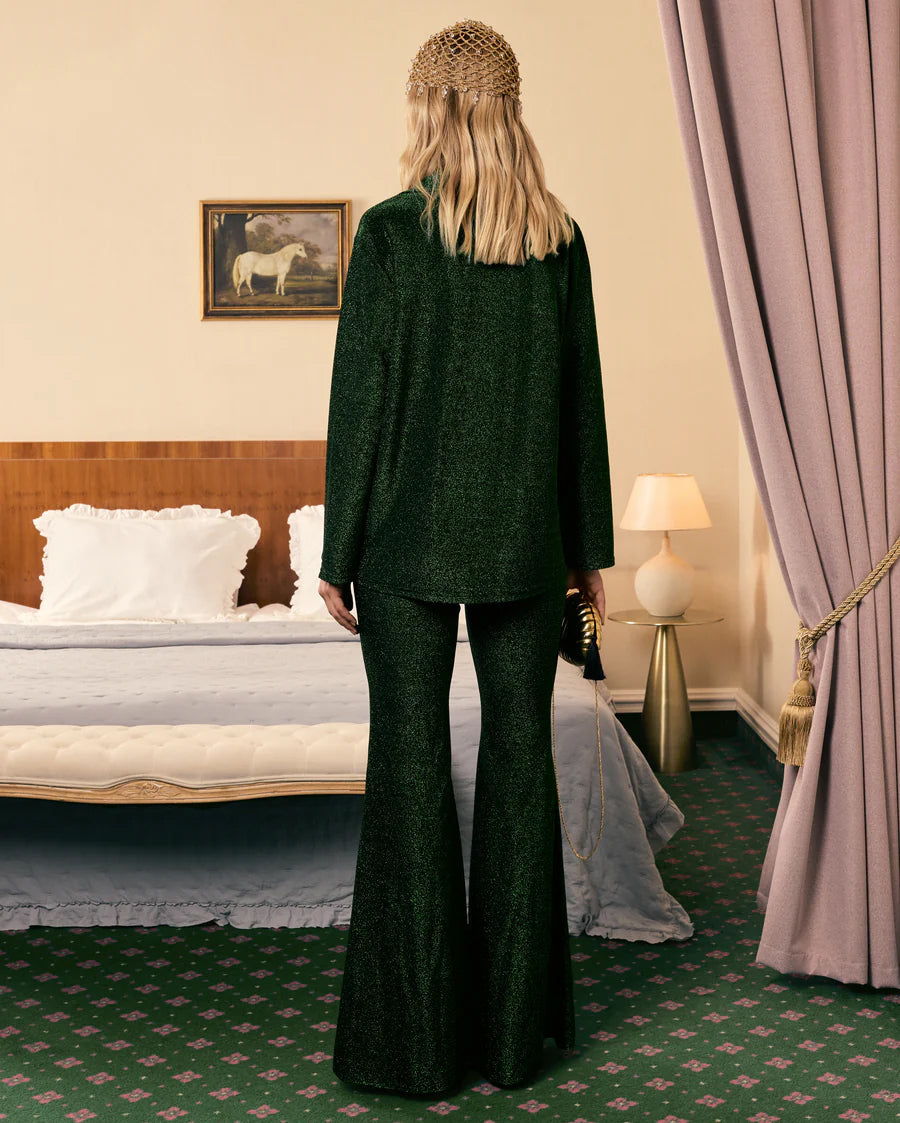 Stardust Lurex Lounge Suit in Green