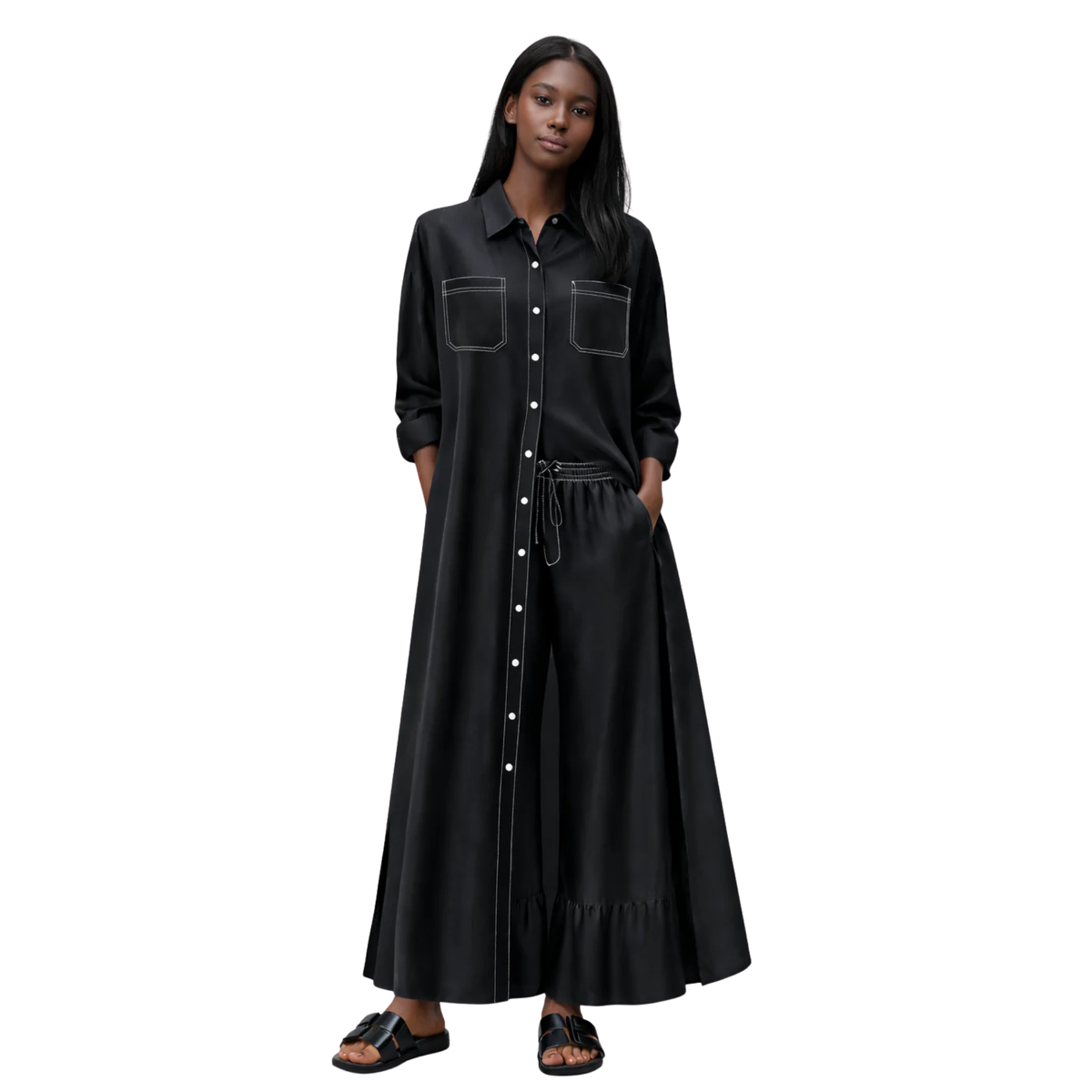 TWO-PIECE SHIRT SET زوج "OASIS HARMONY"