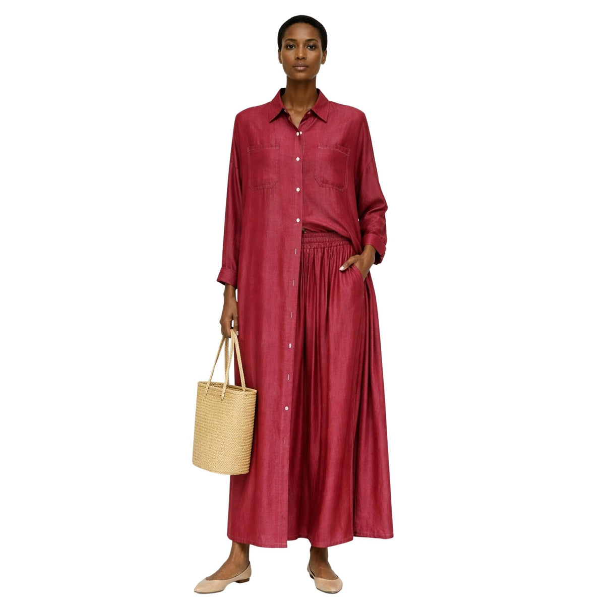 TWO-PIECE SHIRT SET زوج "OASIS HARMONY"