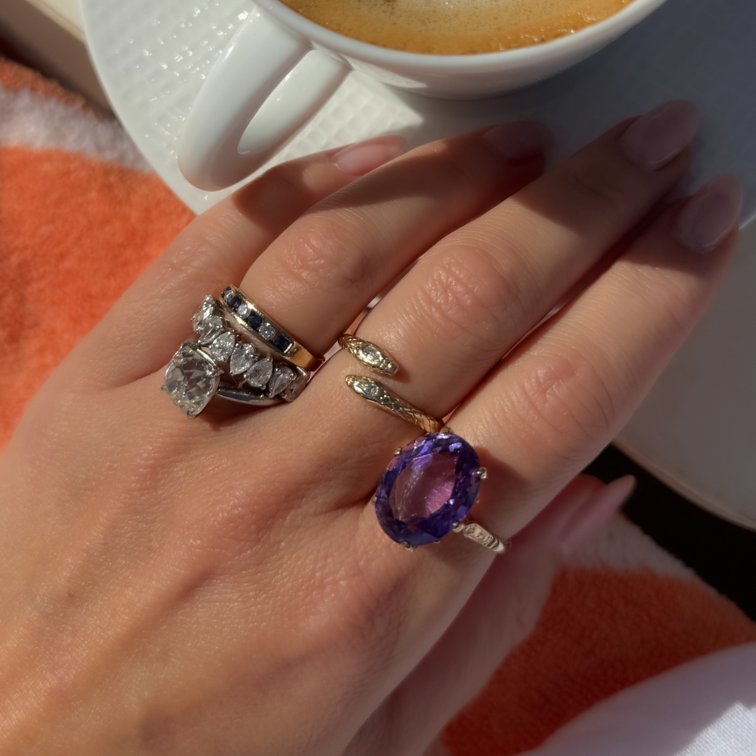 9ct Gold Diamond and Sapphire Eternity Ring