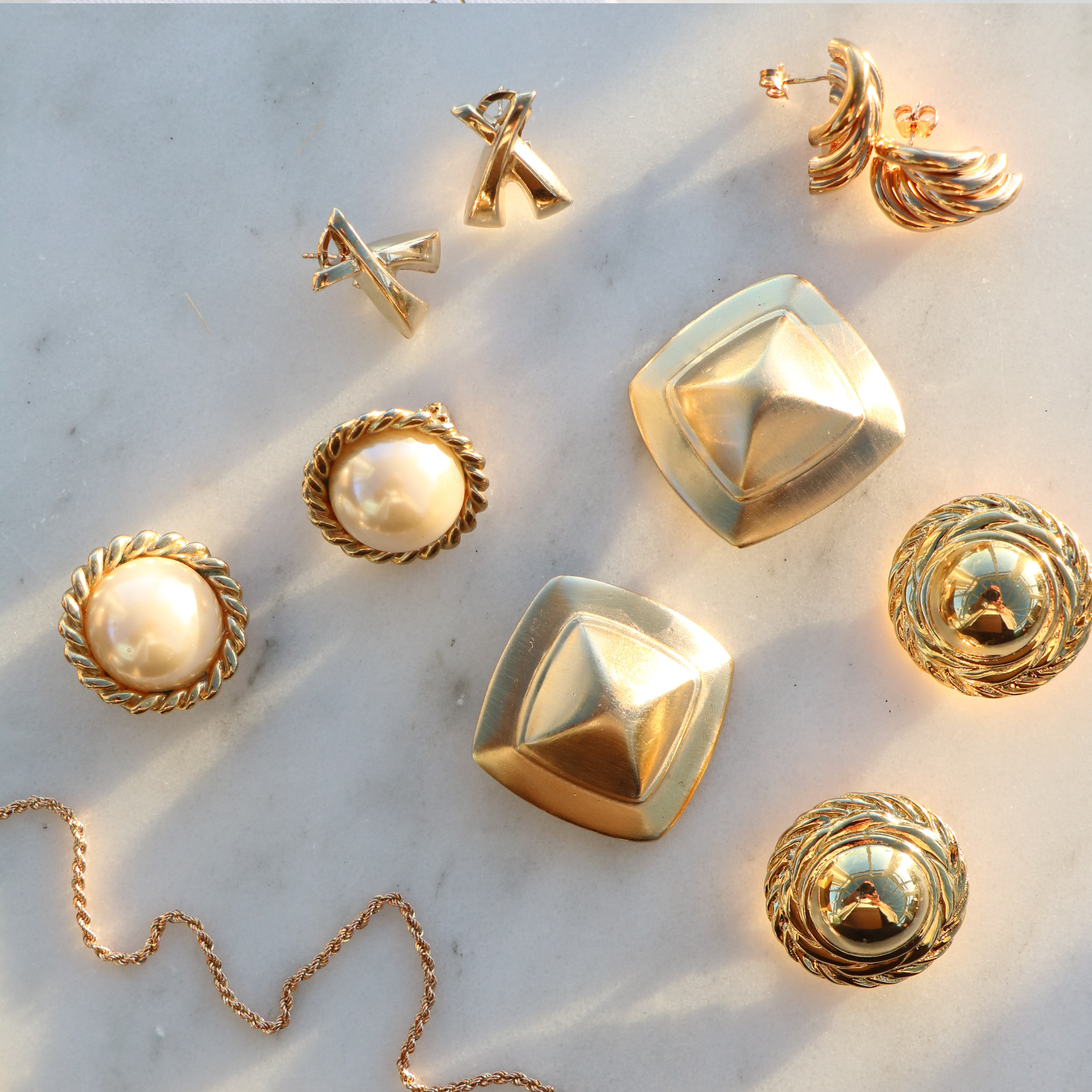 Vintage gold earrings