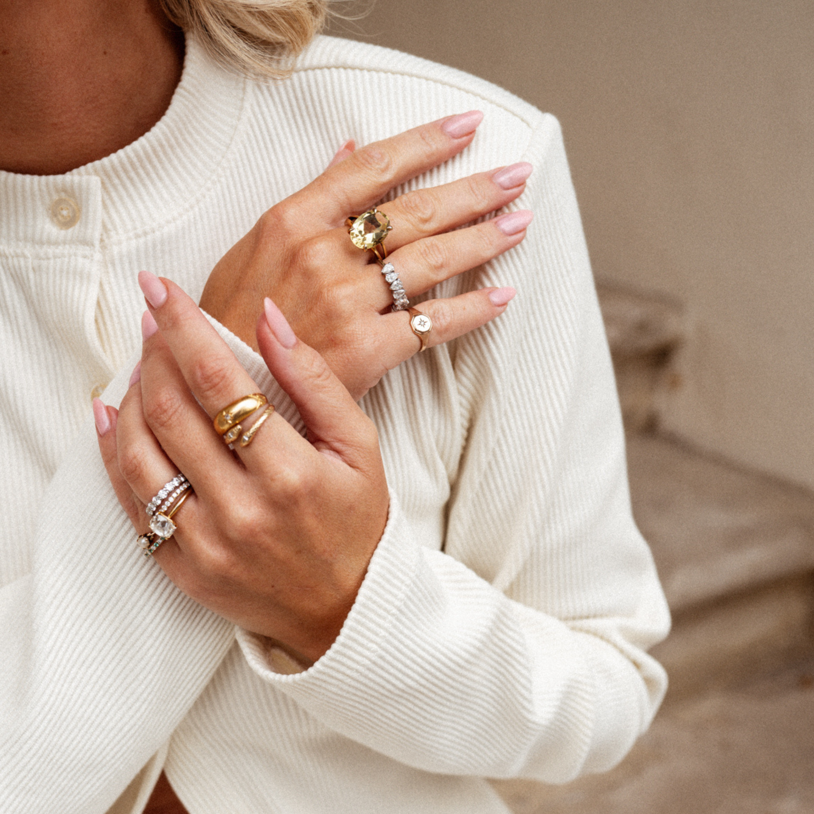 Gold Plated Vintage Oval Cut Citrine Ring