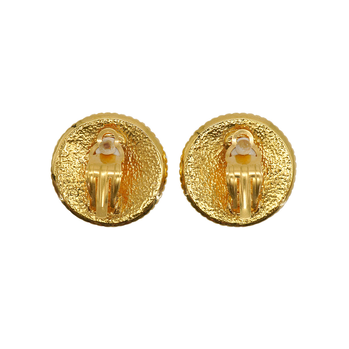 VINTAGE CHANEL EARRINGS ROUND COCOMARK ACCESSORY 96A 90334997