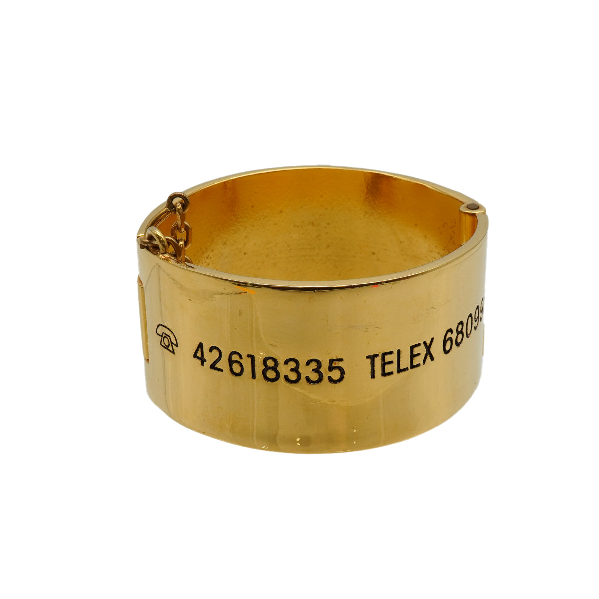VINTAGE CHANEL BANGLE BRACELET 31 RUE CAMBON LOGO GOLD ACCESSORY 90347158