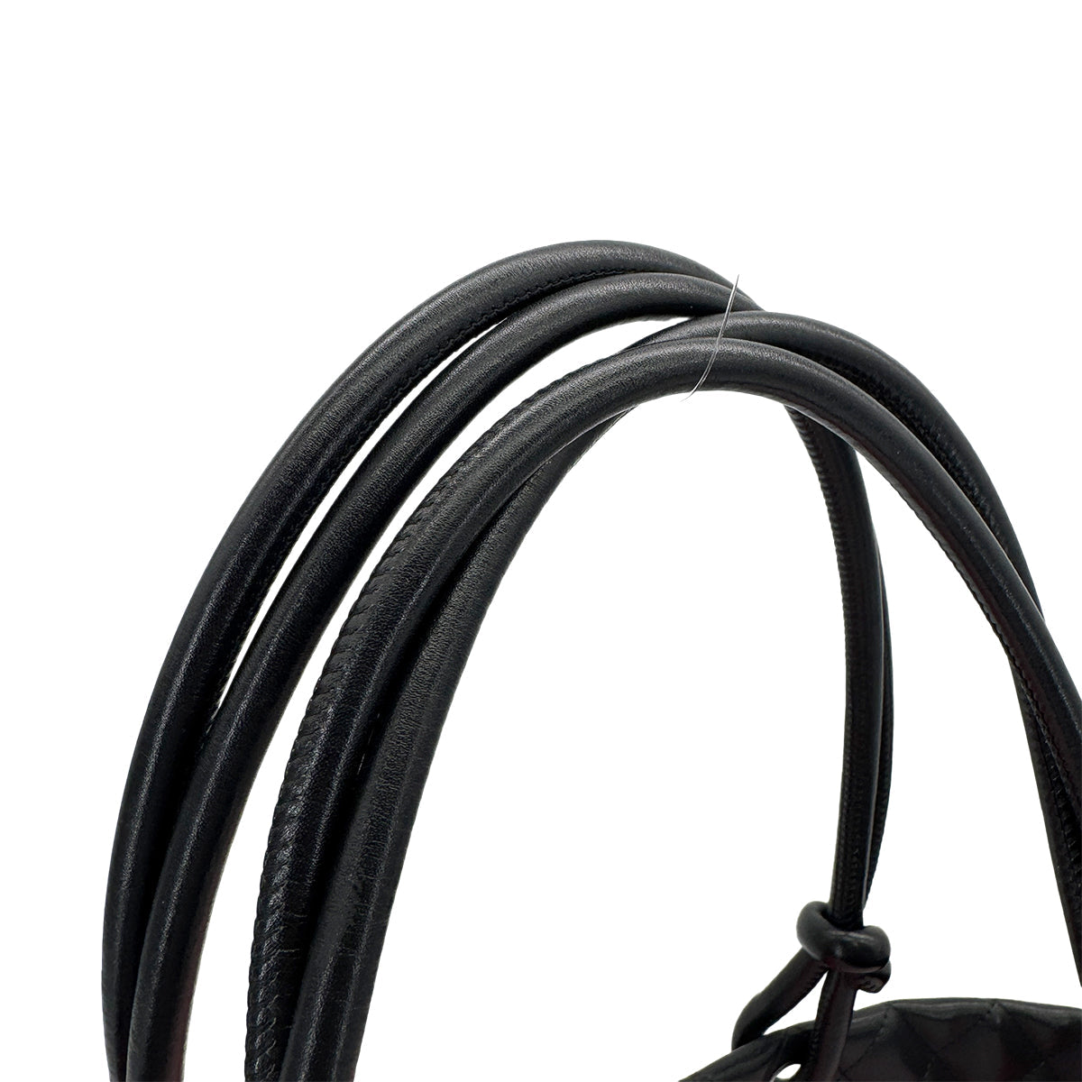 CHANEL CAMBON LINE LARGE TOTE BAG BLACK LEATHER ENAMEL 90318211