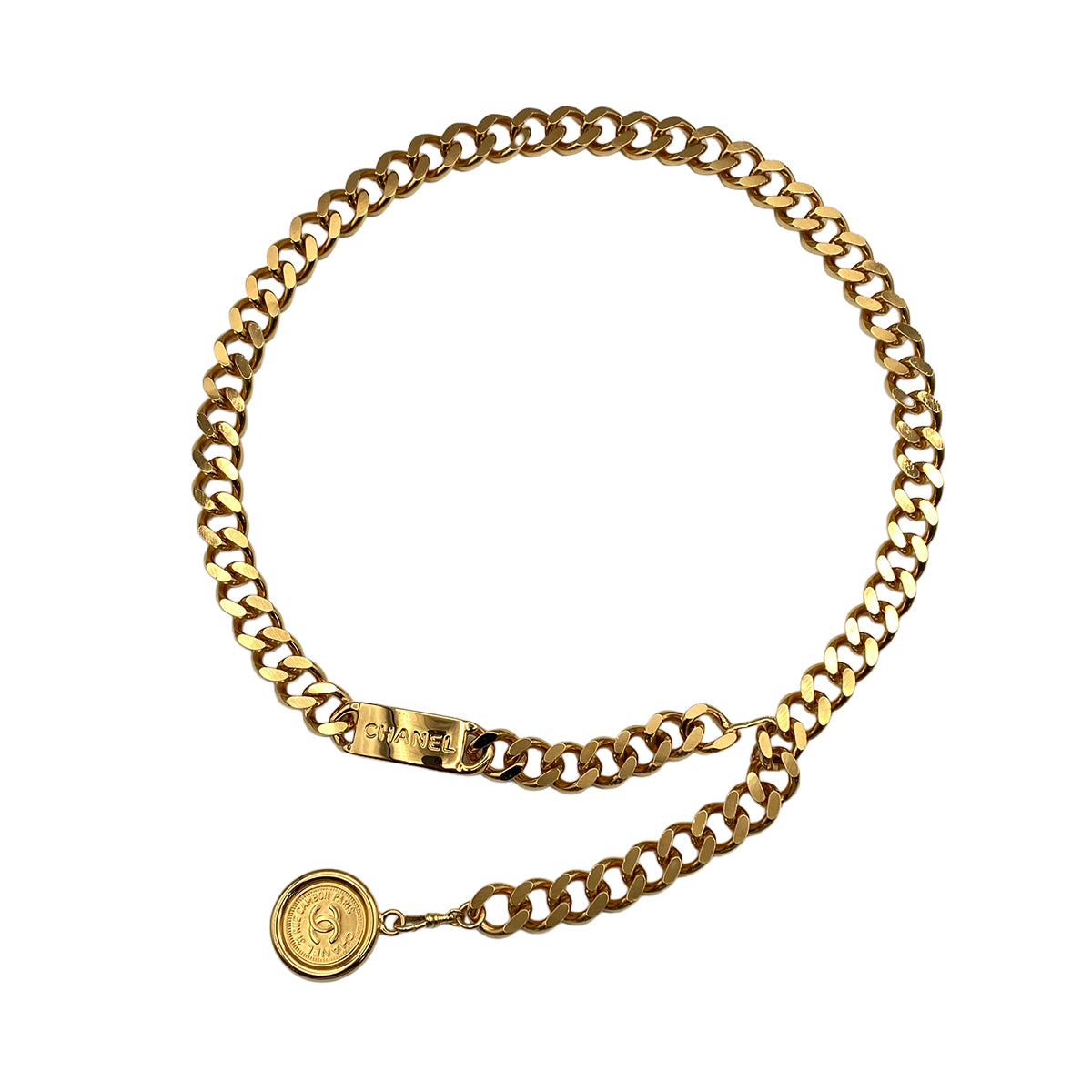VINTAGE CHANEL CHAIN BELT COIN ACCESSORY 90328028