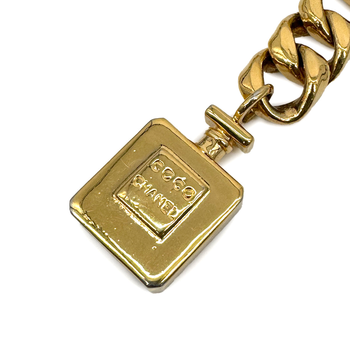 VINTAGE CHANEL CHAIN BELT PERFUME MOTIF CHARM ACCESSORY 90324795