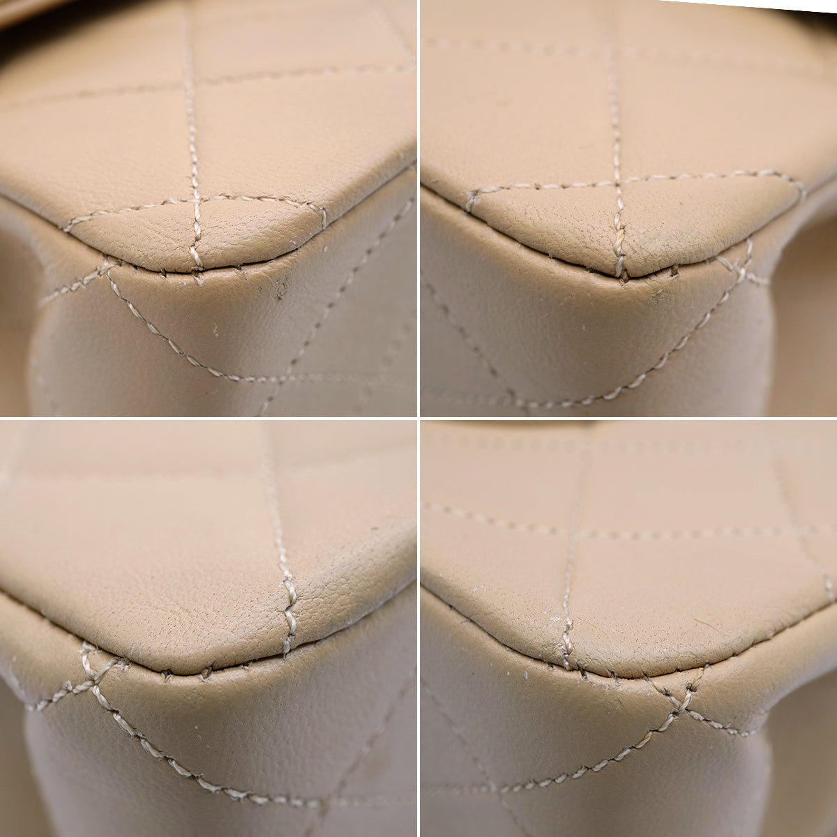 VINTAGE CHANEL CLASSIC FLAP MEDIUM CHAIN SHOULDER BAG BEIGE LAMB SKIN GOLD HARDWARE 90345501