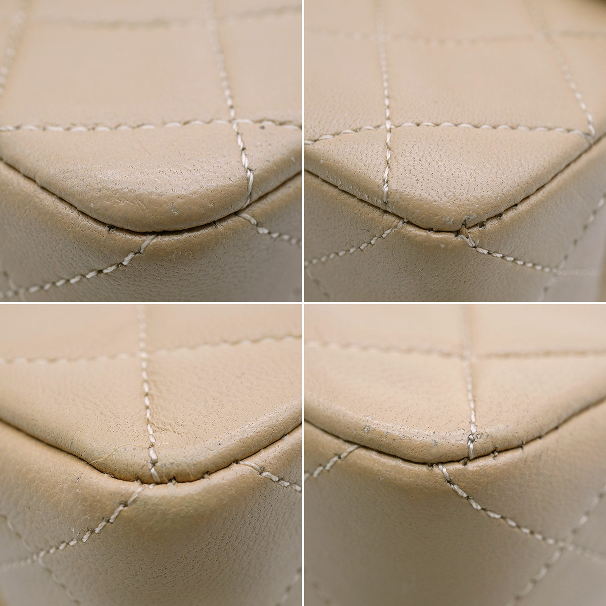 VINTAGE CHANEL CLASSIC FLAP SMALL CHAIN SHOULDER BAG BEIGE LAMB SKIN GOLD HARDWARE 90346683
