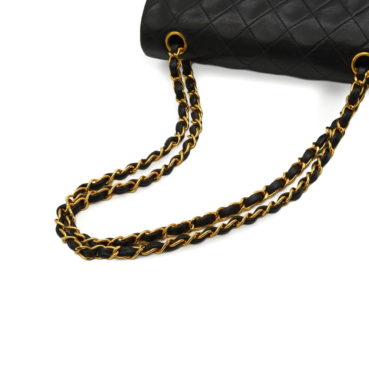 Luxury Promise Japan VINTAGE CHANEL CLASSIC FLAP SMALL CHAIN SHOULDER BAG BLACK LAMB SKIN GOLD HARDWARE 90344371