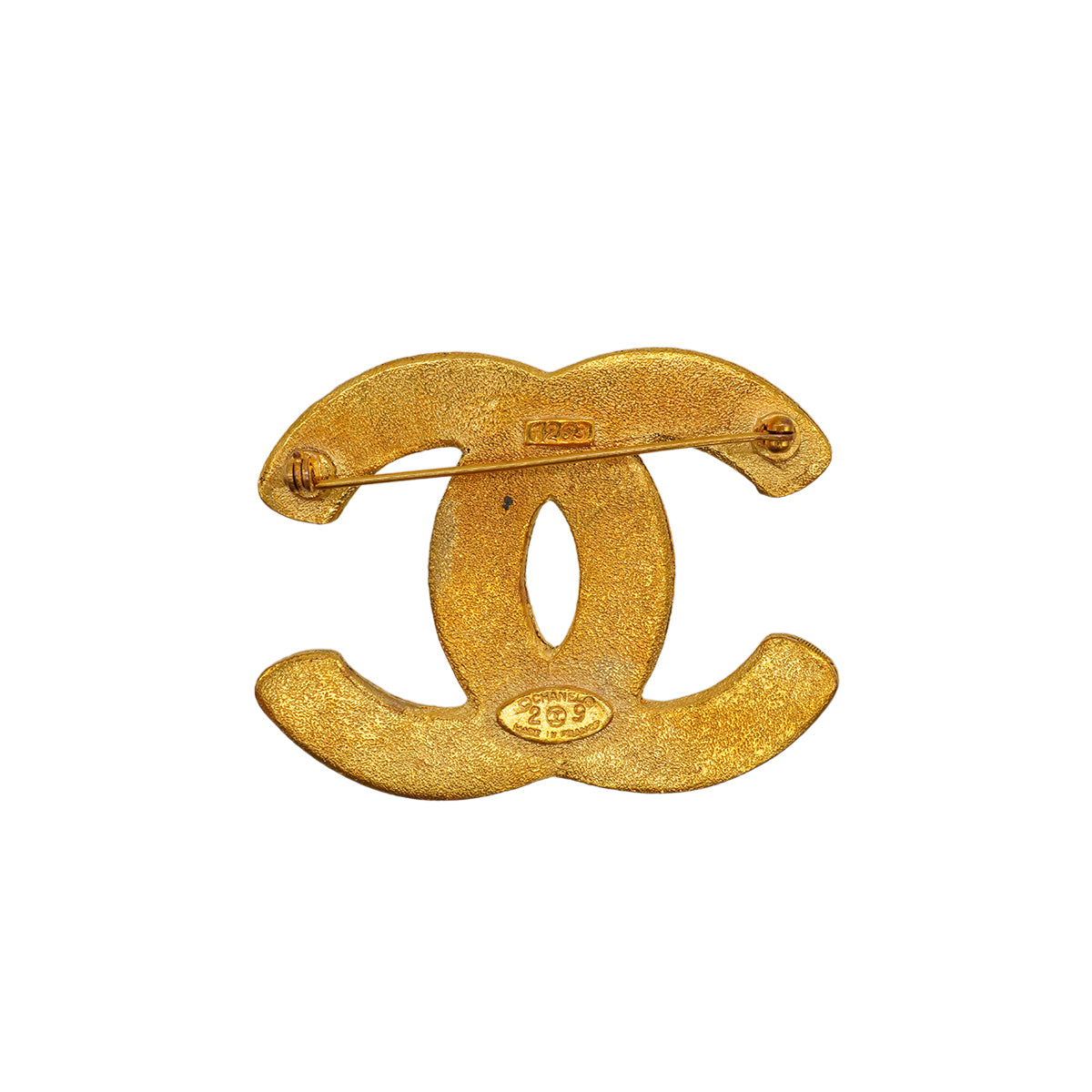VINTAGE CHANEL COCOMARK BROOCH GOLD ACCESSORY 29 90339137