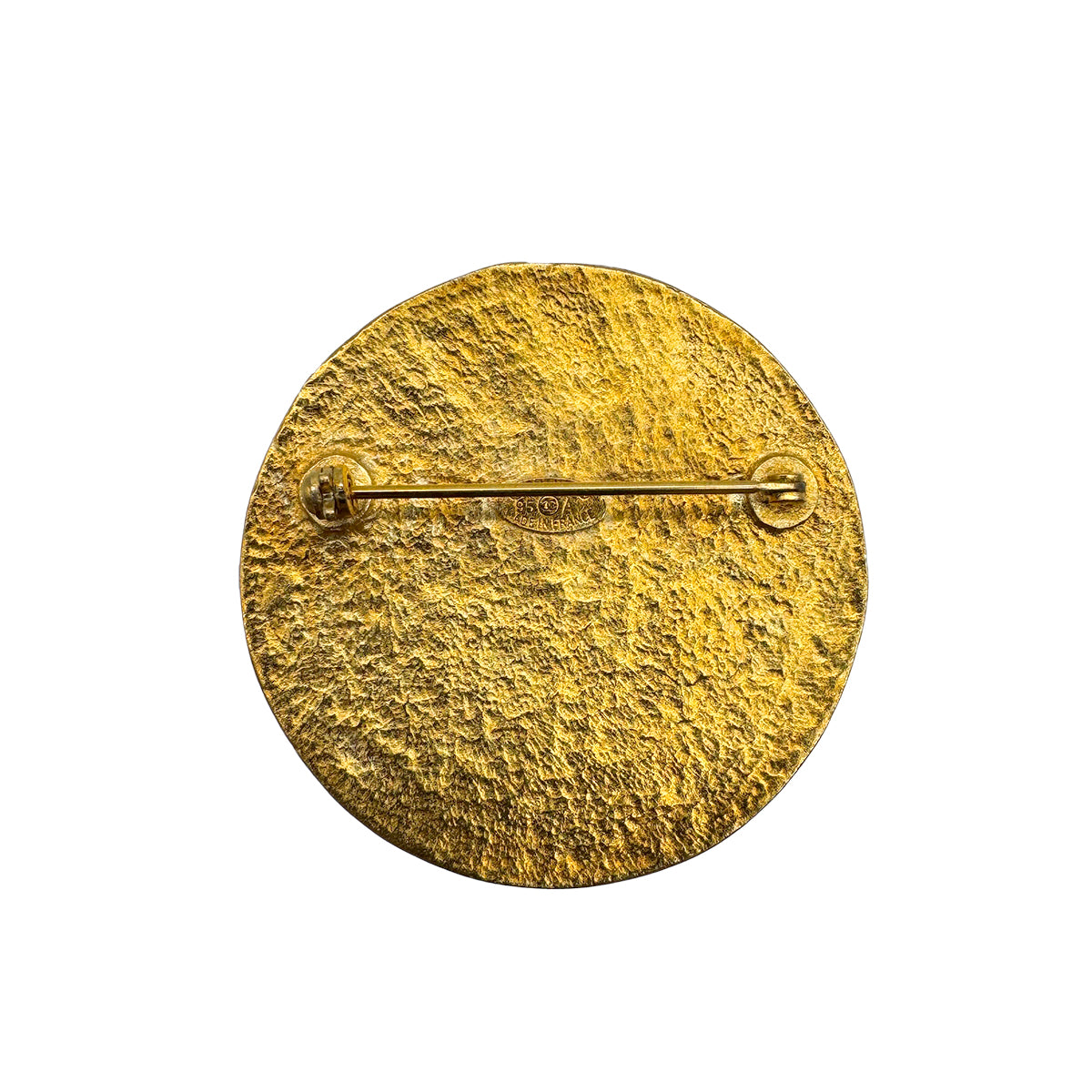 VINTAGE CHANEL COCOMARK BROOCH ROUND GOLD ACCESSORY 95A 90328951