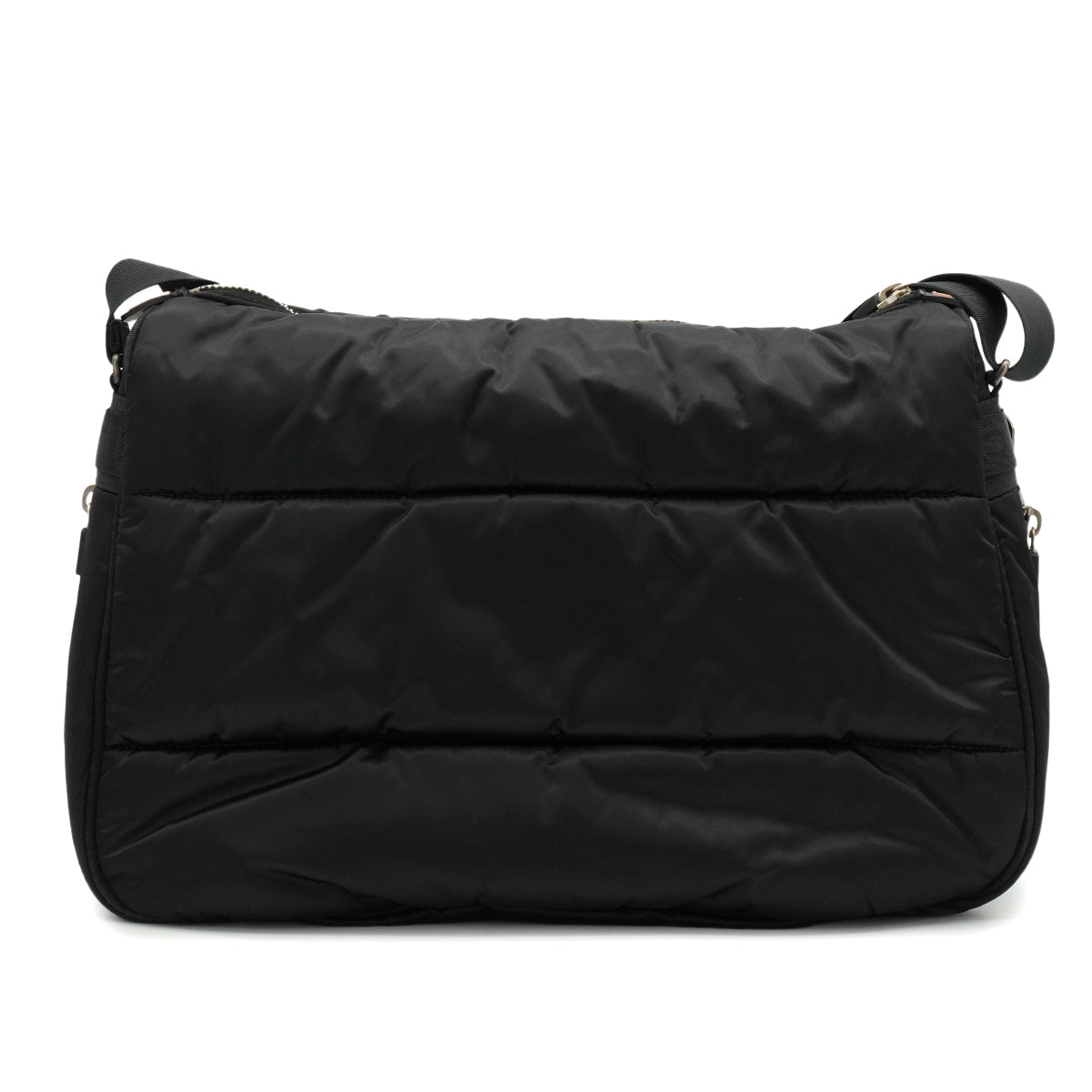 VINTAGE CHANEL SPORTS LINE COCOMARK SHOULDER BAG BLACK NYLON SILVER HARDWARE 90341888