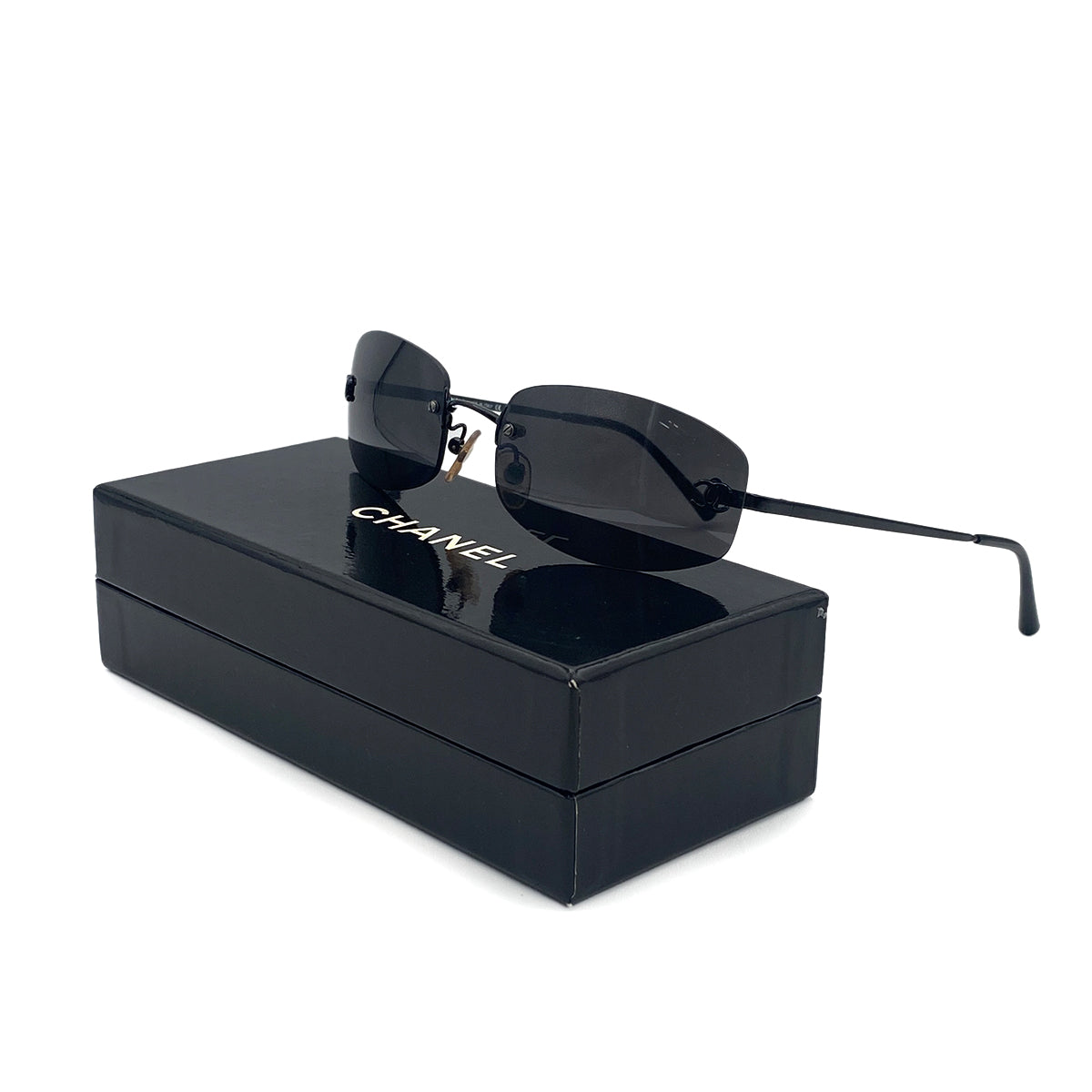 VINTAGE CHANEL COCOMARK SUNGLASSES BLACK EYEWEAR 90321095