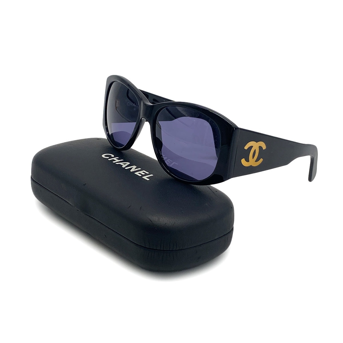 VINTAGE CHANEL COCOMARK SUNGLASSES BLACK EYEWEAR 90325791