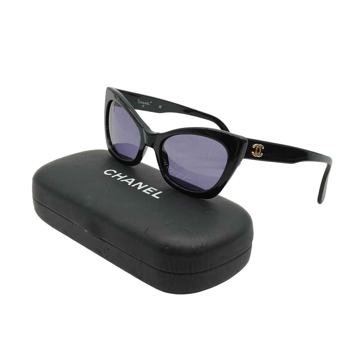 VINTAGE CHANEL COCOMARK SUNGLASSES BLACK EYEWEAR 90334488