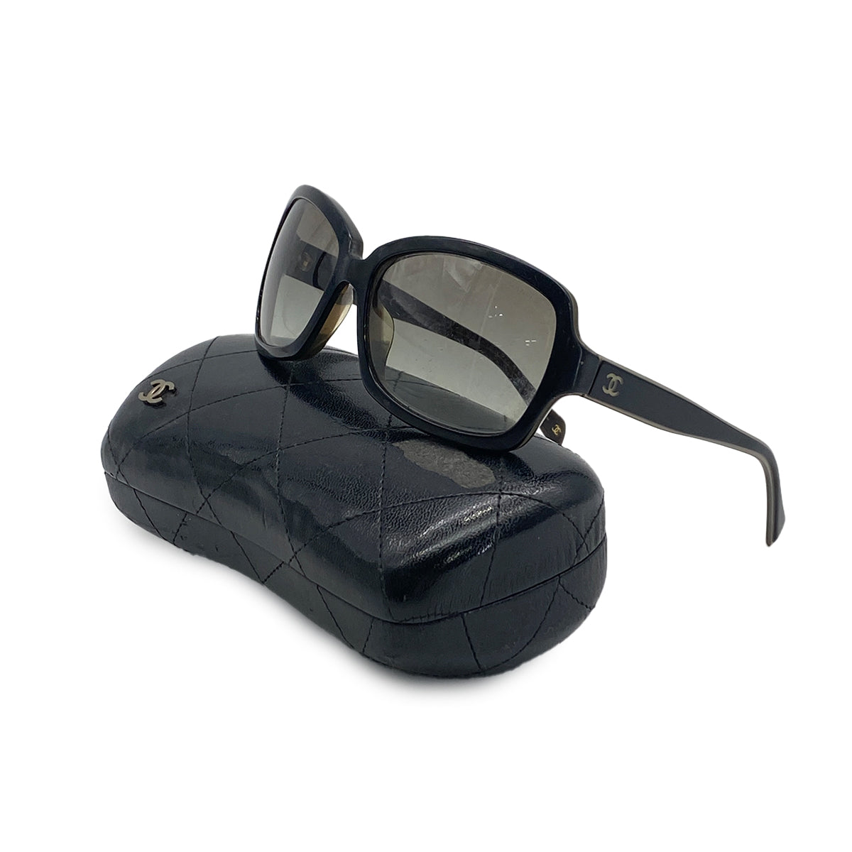 VINTAGE CHANEL COCOMARK SUNGLASSES BLACK EYEWEAR 90325930