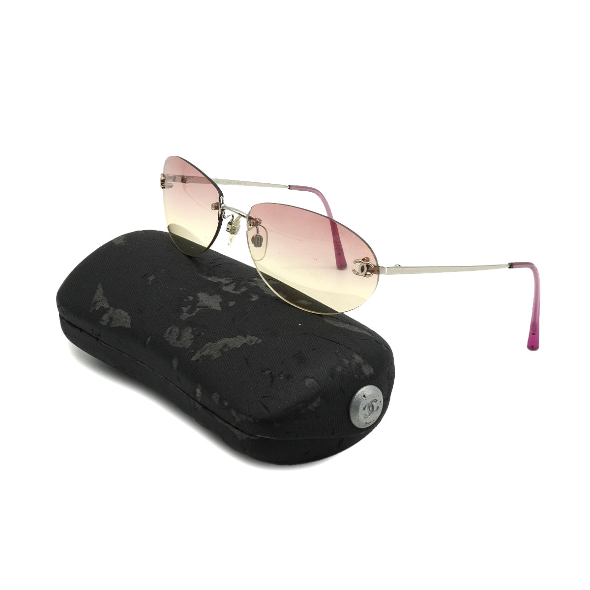 VINTAGE CHANEL COCOMARK SUNGLASSES PINK EYEWEAR 90335646