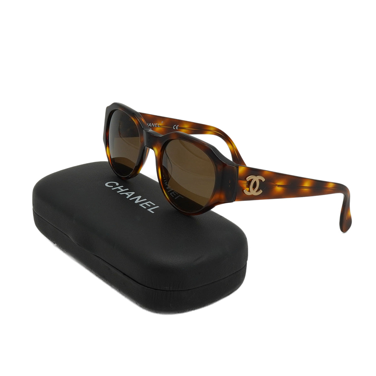 VINTAGE CHANEL COCOMARK SUNGLASSES TORTOISESHELL BROWN EYEWEAR 90331844
