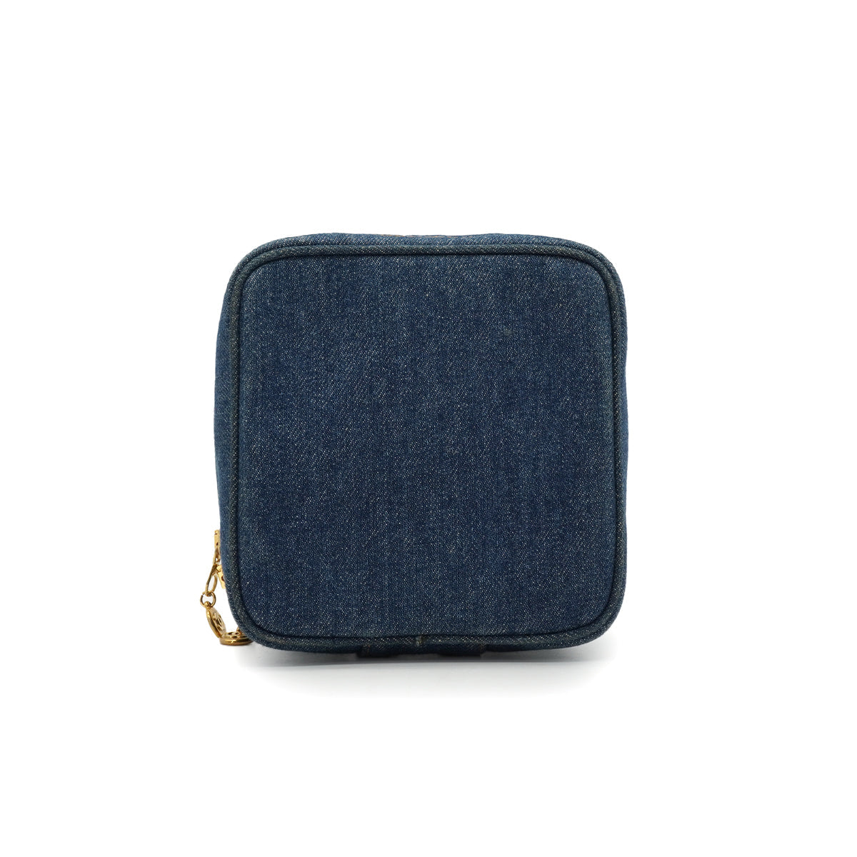 VINTAGE CHANEL COCOMARK VANITY HAND BAG BLUE DENIM GOLD HARDWARE 90340142