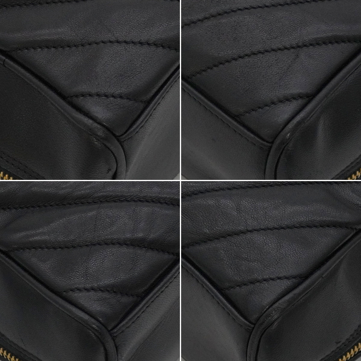 VINTAGE CHANEL COCO BALL CHEVRON V STITCH SHOULDER HAND BAG BLACK LAMB SKIN GOLD HARDWARE 90346876