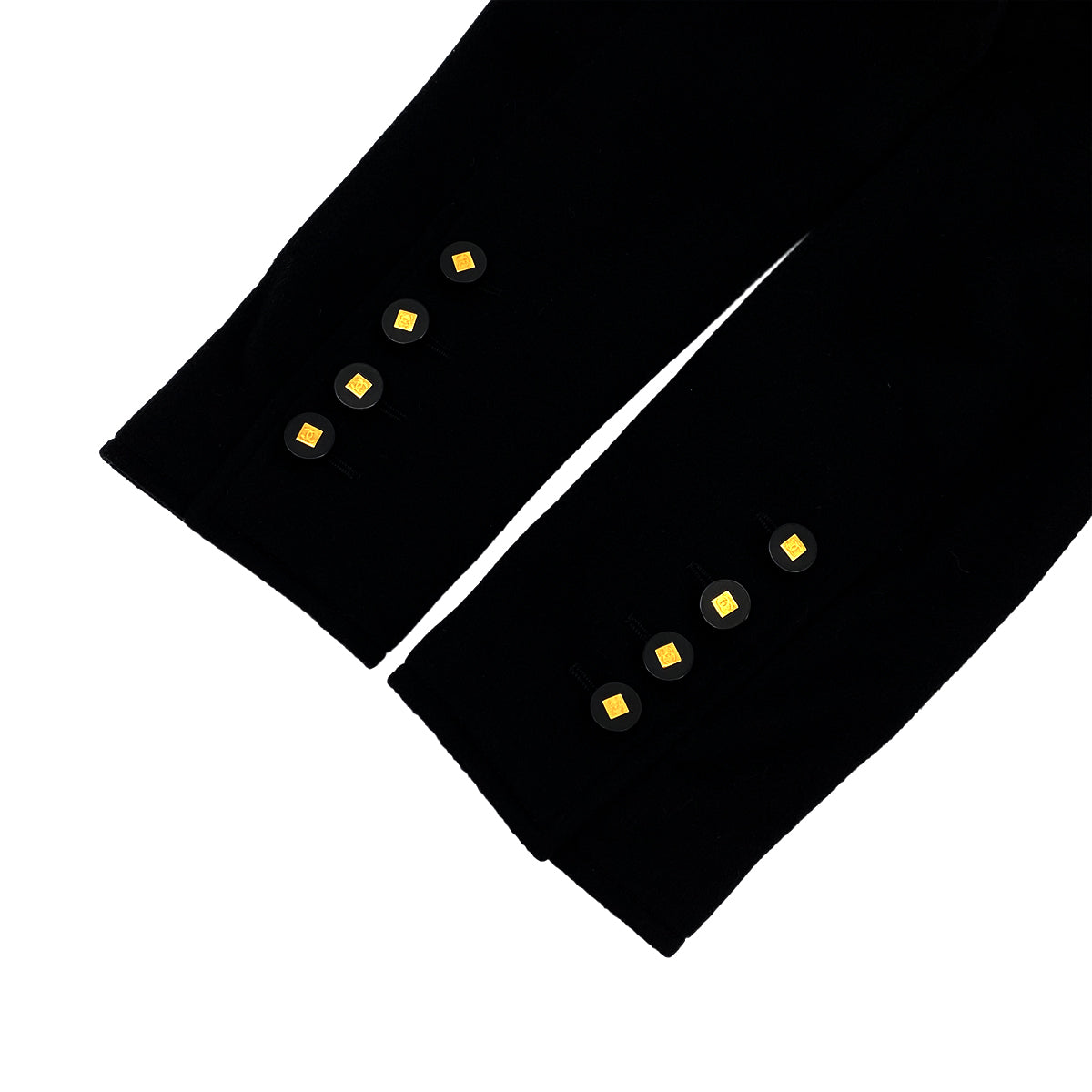 VINTAGE CHANEL COCO BUTTON WAIST CINCHING JACKET BLACK CASHMERE 40 36A RTW 90319635