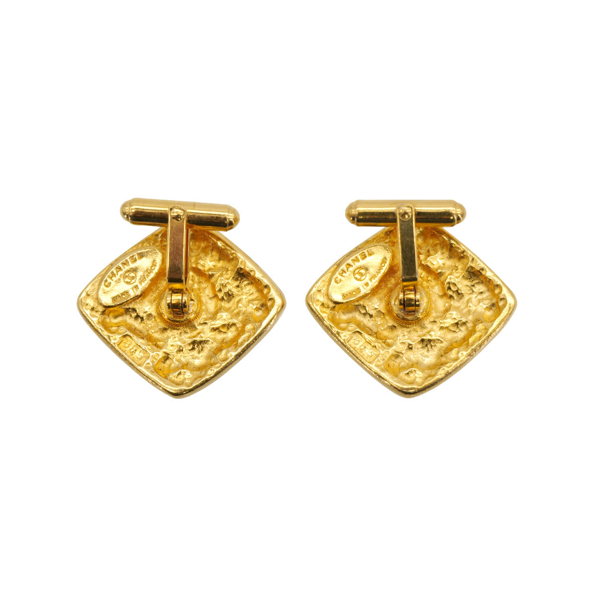 VINTAGE CHANEL CUFFLINKS COCOMARK GOLD ACCESSORY 90319947