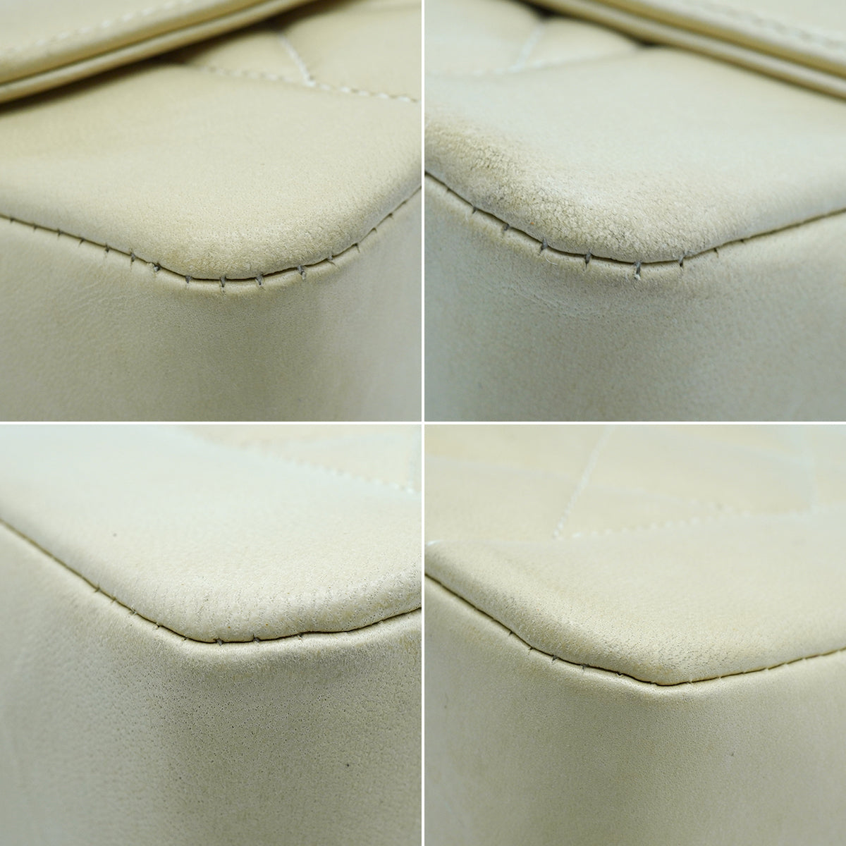 VINTAGE CHANEL DIANA MEDIUM CHAIN SHOULDER BAG BEIGE LAMB SKIN GOLD HARDWARE 90341864