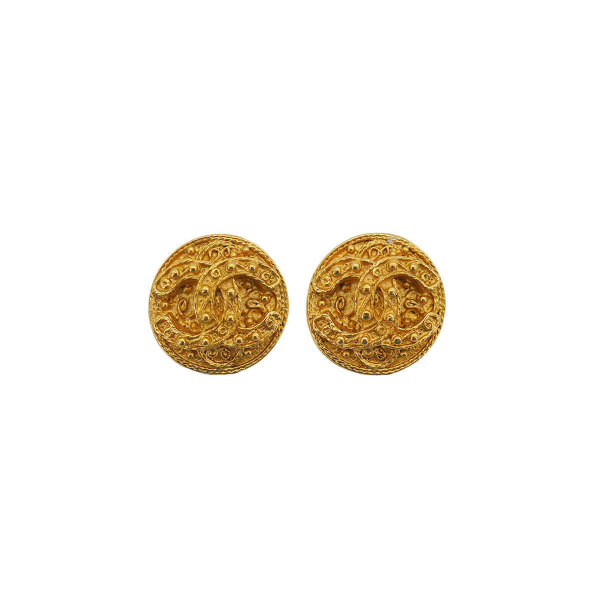 CHANEL EARRINGS COCOMARK ROUND ACCESSORY 04A 90331681