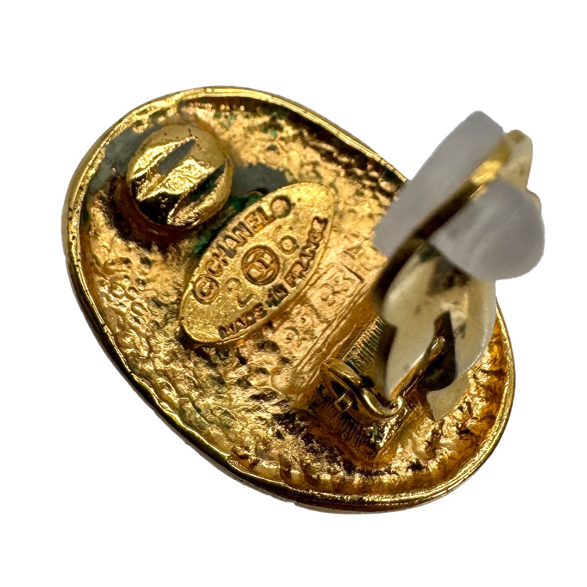 VINTAGE CHANEL EARRINGS COCOMARK GOLD ACCESSORY 26 90321097