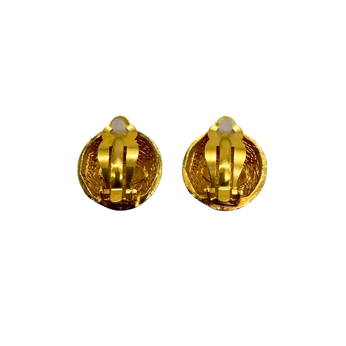 VINTAGE CHANEL EARRINGS COCOMARK GOLD ACCESSORY 29 90328946