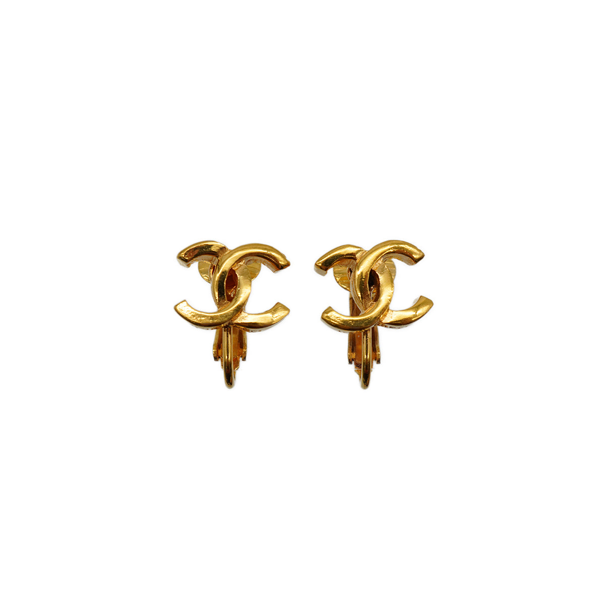 VINTAGE CHANEL EARRINGS COCOMARK GOLD ACCESSORY 90334180