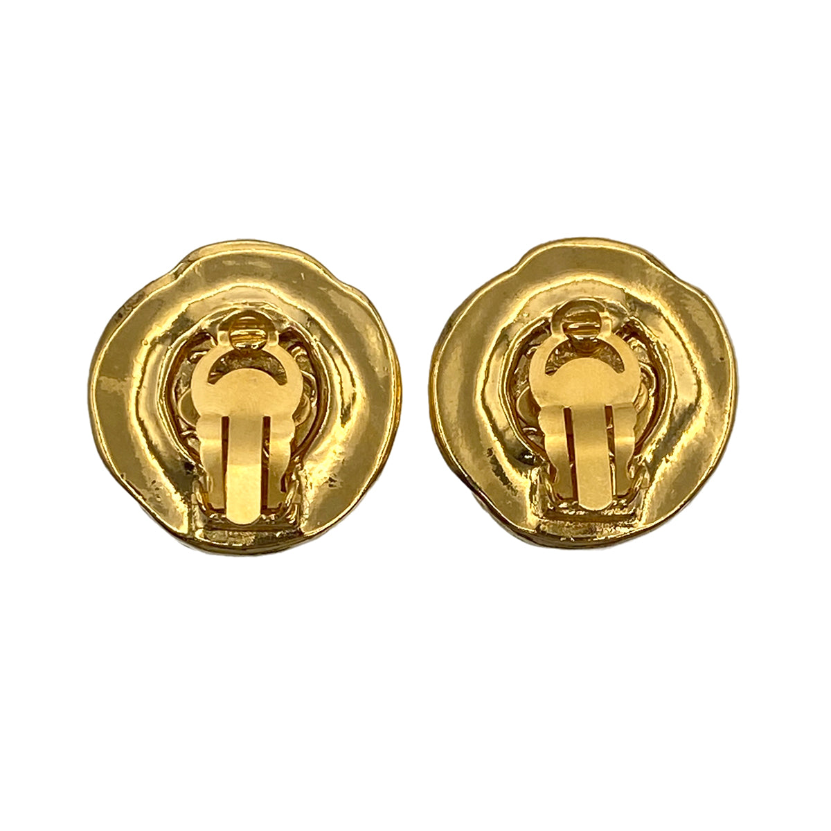 VINTAGE CHANEL EARRINGS COCOMARK GOLD ACCESSORY 93P 90321040