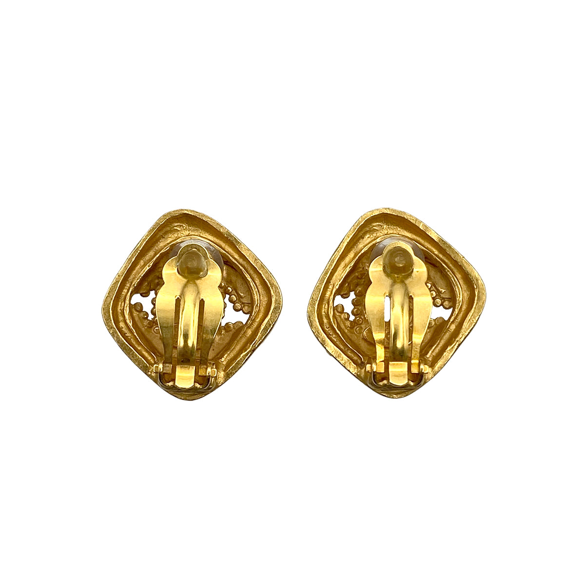 VINTAGE CHANEL EARRINGS COCOMARK GOLD ACCESSORY 96A 90328129