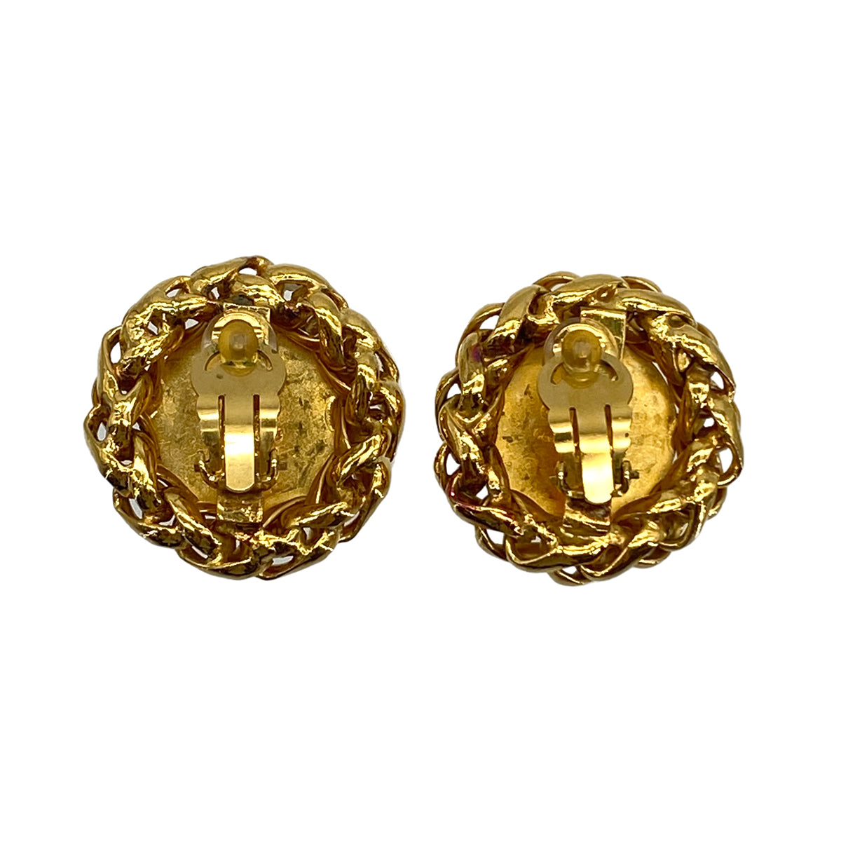 VINTAGE CHANEL EARRINGS COCOMARK ROUND ACCESSORY 23 90327998