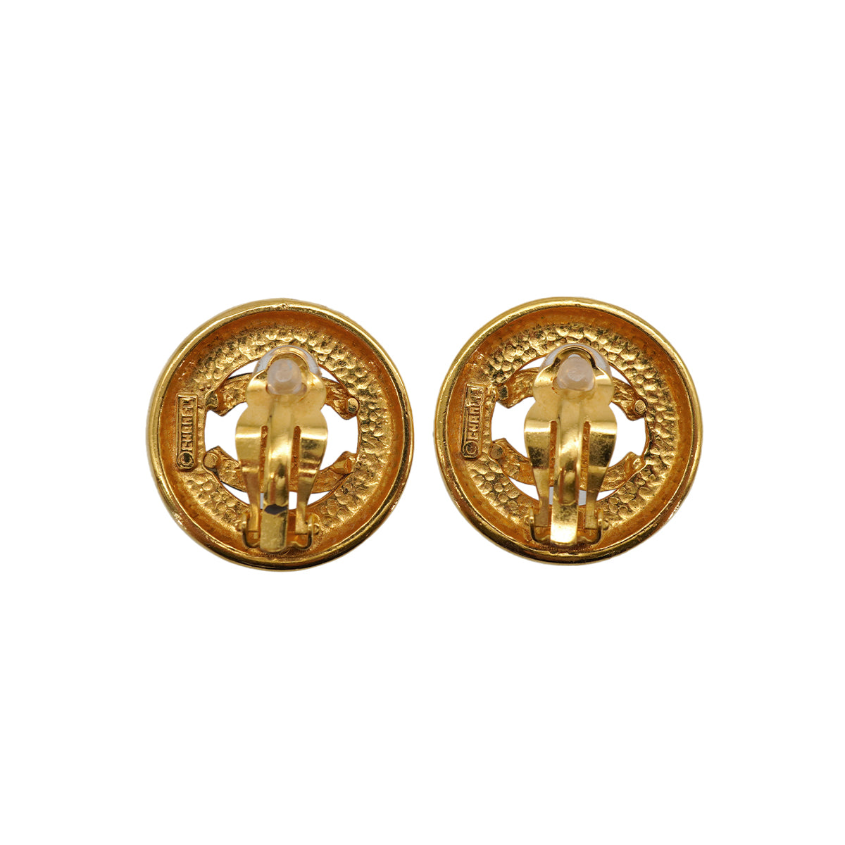 VINTAGE CHANEL EARRINGS COCOMARK ROUND ACCESSORY 90328702