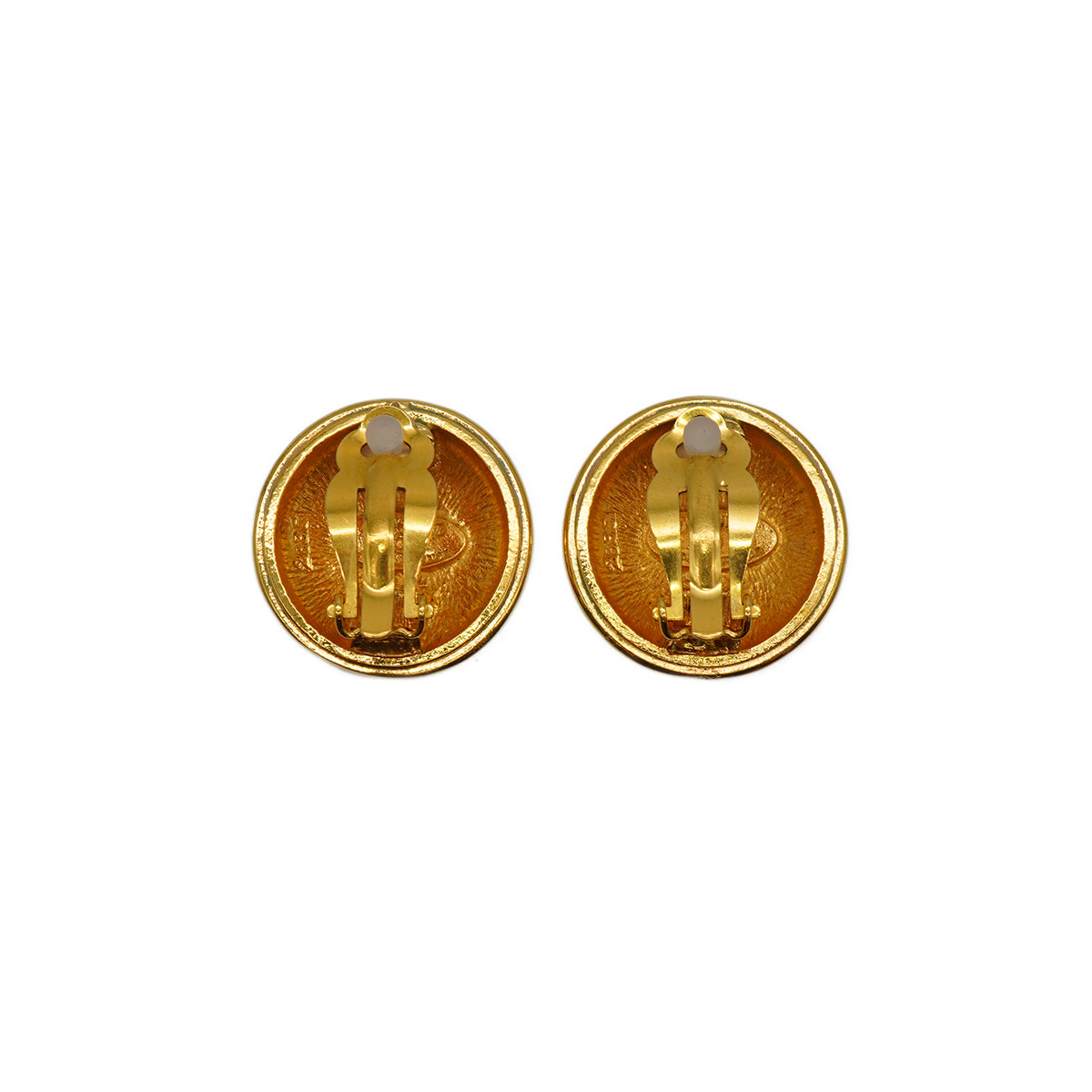 VINTAGE CHANEL EARRINGS COCOMARK ROUND ACCESSORY 90334175