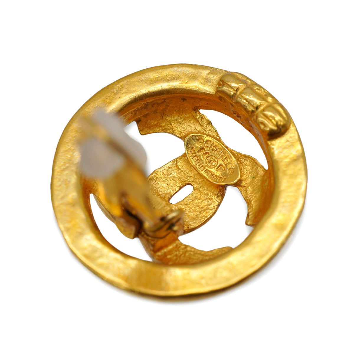 VINTAGE CHANEL EARRINGS COCOMARK ROUND ACCESSORY 94P 90334178