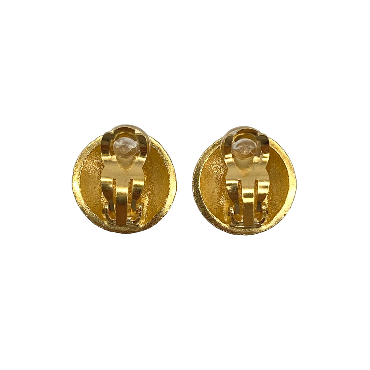 VINTAGE CHANEL EARRINGS COCOMARK ROUND ACCESSORY 96P 90327598