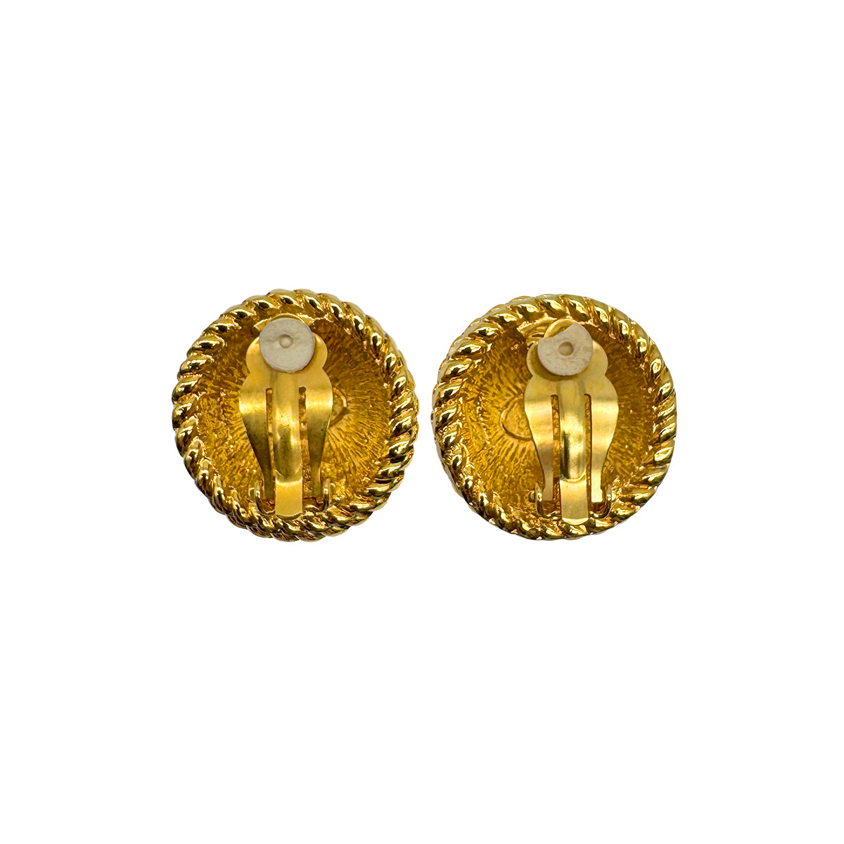 VINTAGE CHANEL EARRINGS COCOMARK ROUND ACCESSORY 90328960