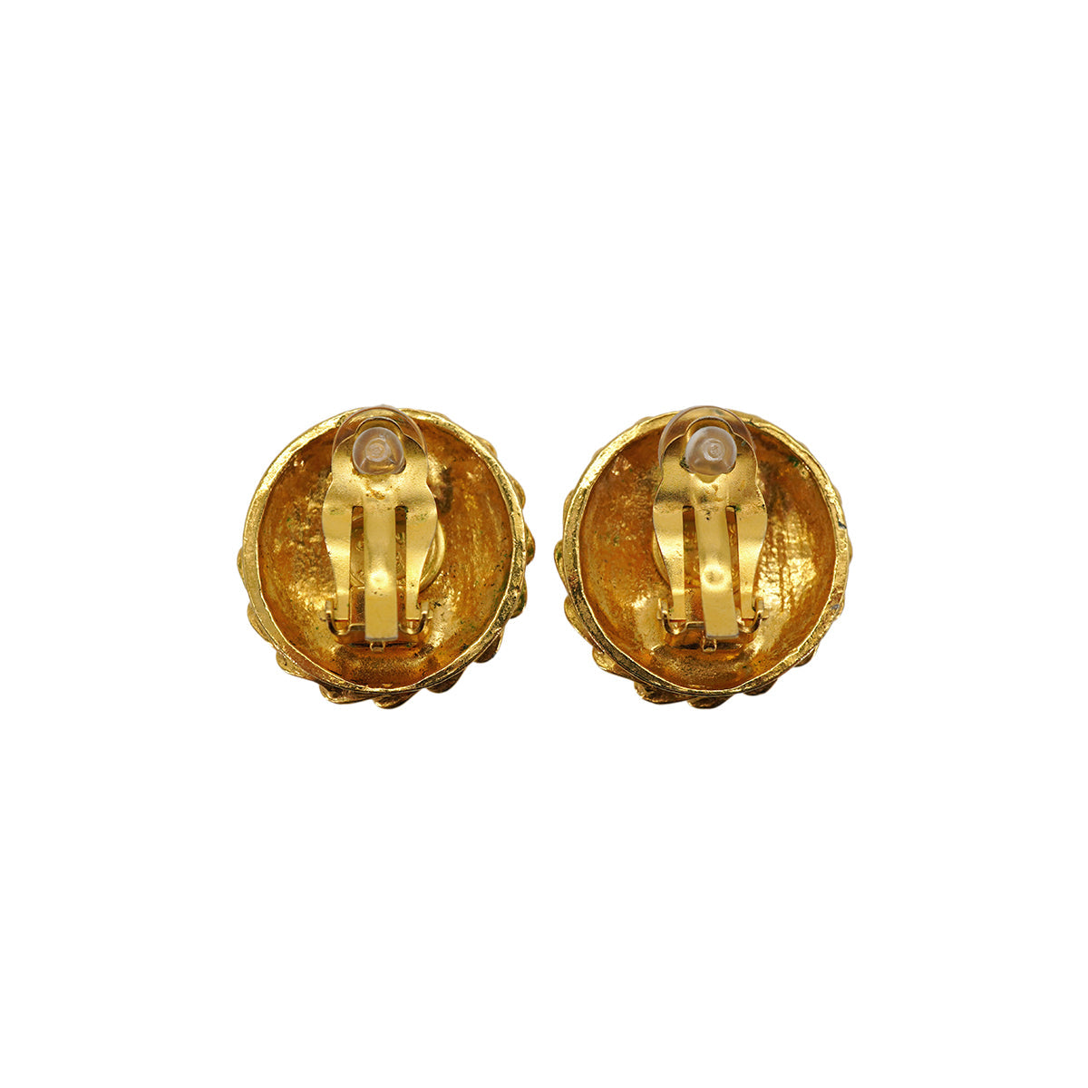 VINTAGE CHANEL EARRINGS MADEMOISELLE ROUND ACCESSORY 90328701