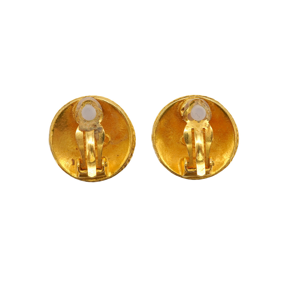 VINTAGE CHANEL EARRINGS ROUND COCOMARK ACCESSORY 94A 90334999