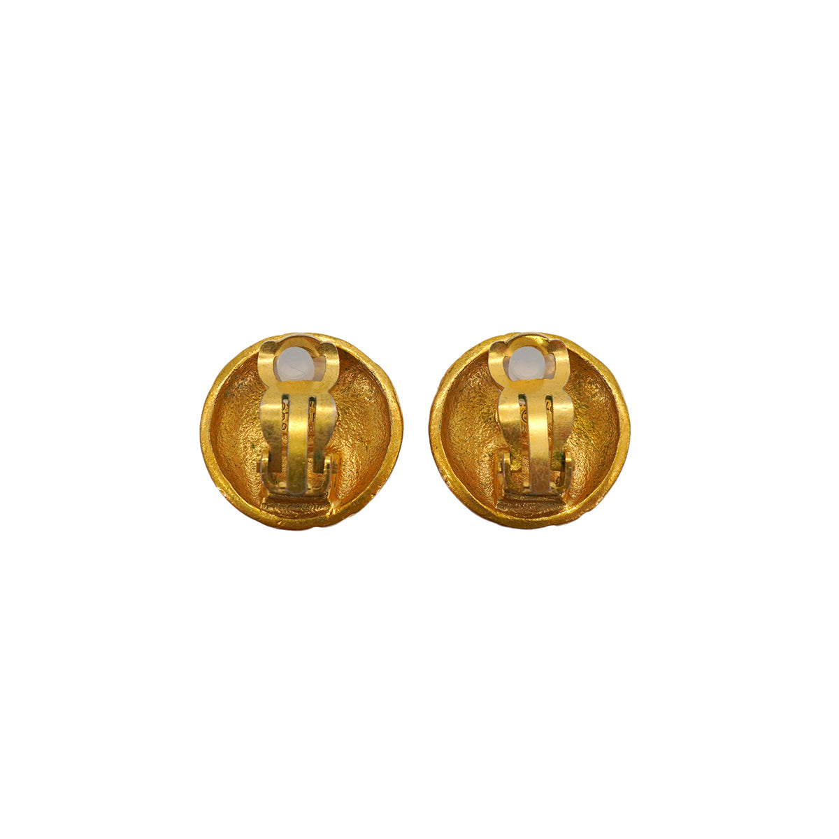 VINTAGE CHANEL EARRINGS ROUND COCOMARK ACCESSORY 97P 90334995