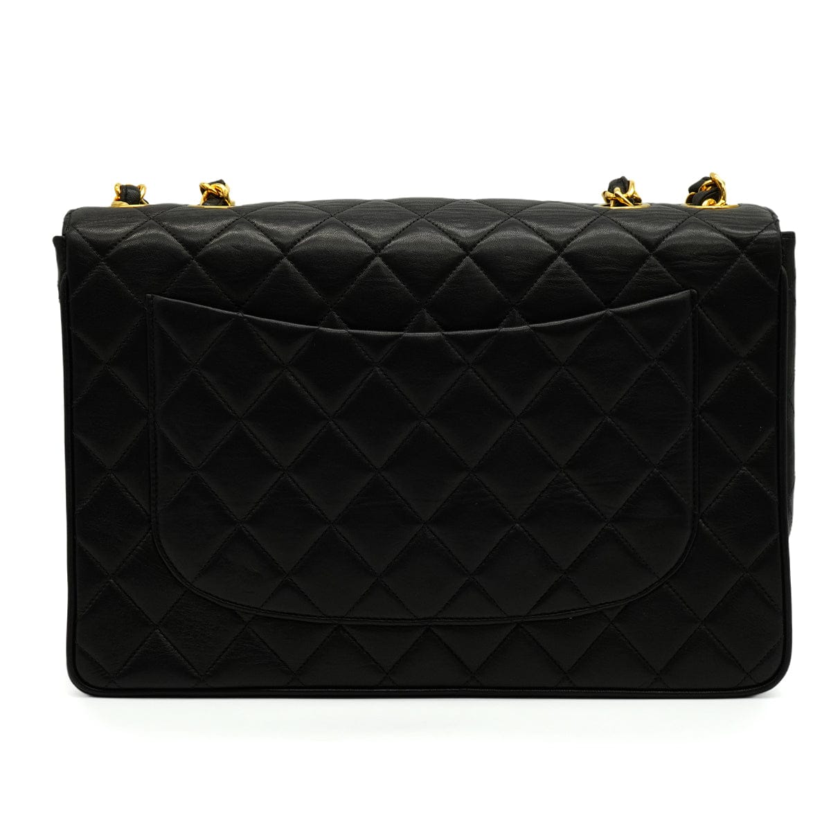 Luxury Promise Japan VINTAGE CHANEL JUMBO MATELASSE 30 CHAIN SHOULDER BAG BLACK LAMB SKIN GOLD HARDWARE 90346668